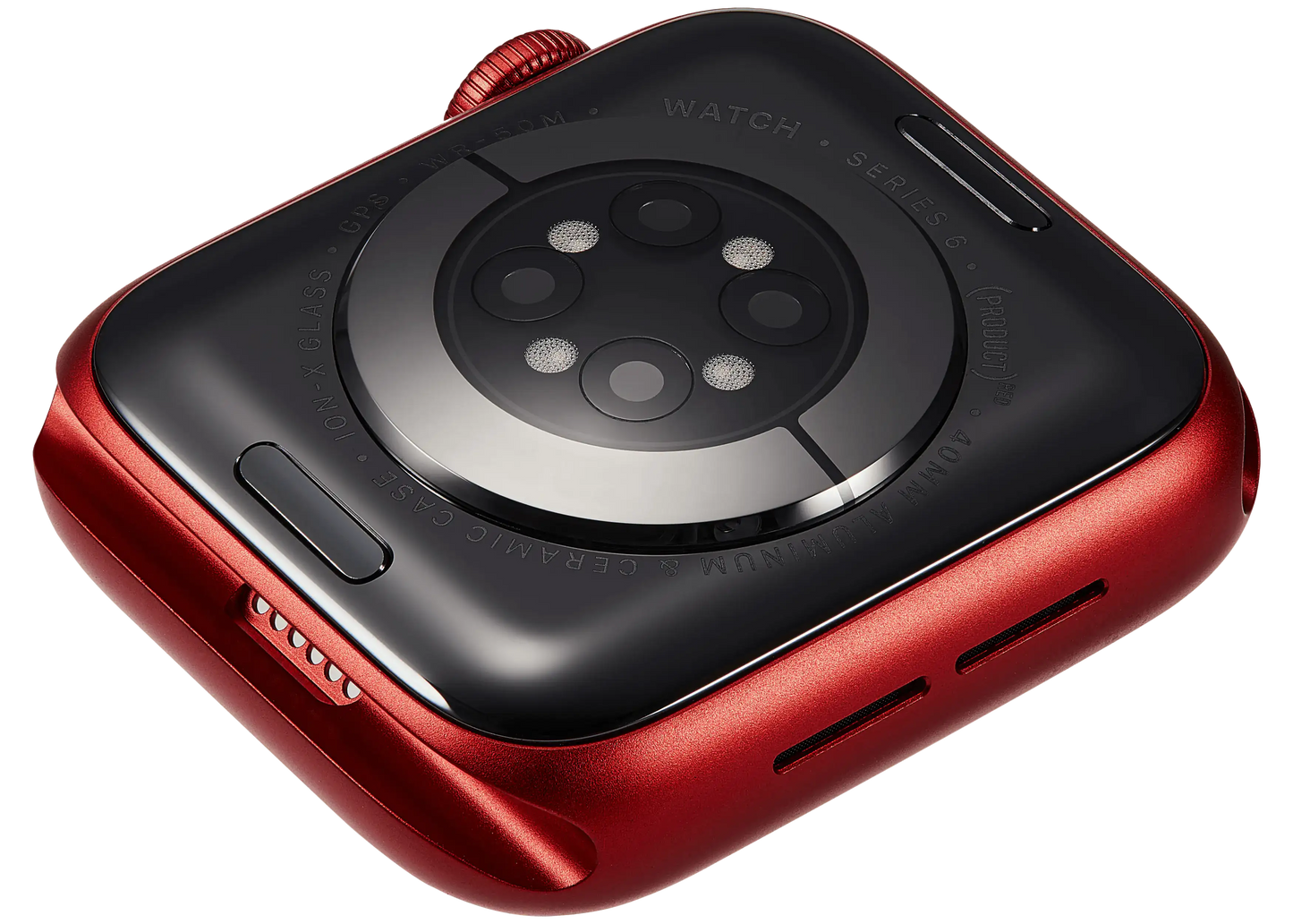 Housing Assembly Compatible For Watch Series 6 (40MM) (Used OEM Pull: Grade A) (GPS Version) (Aluminum / Red)