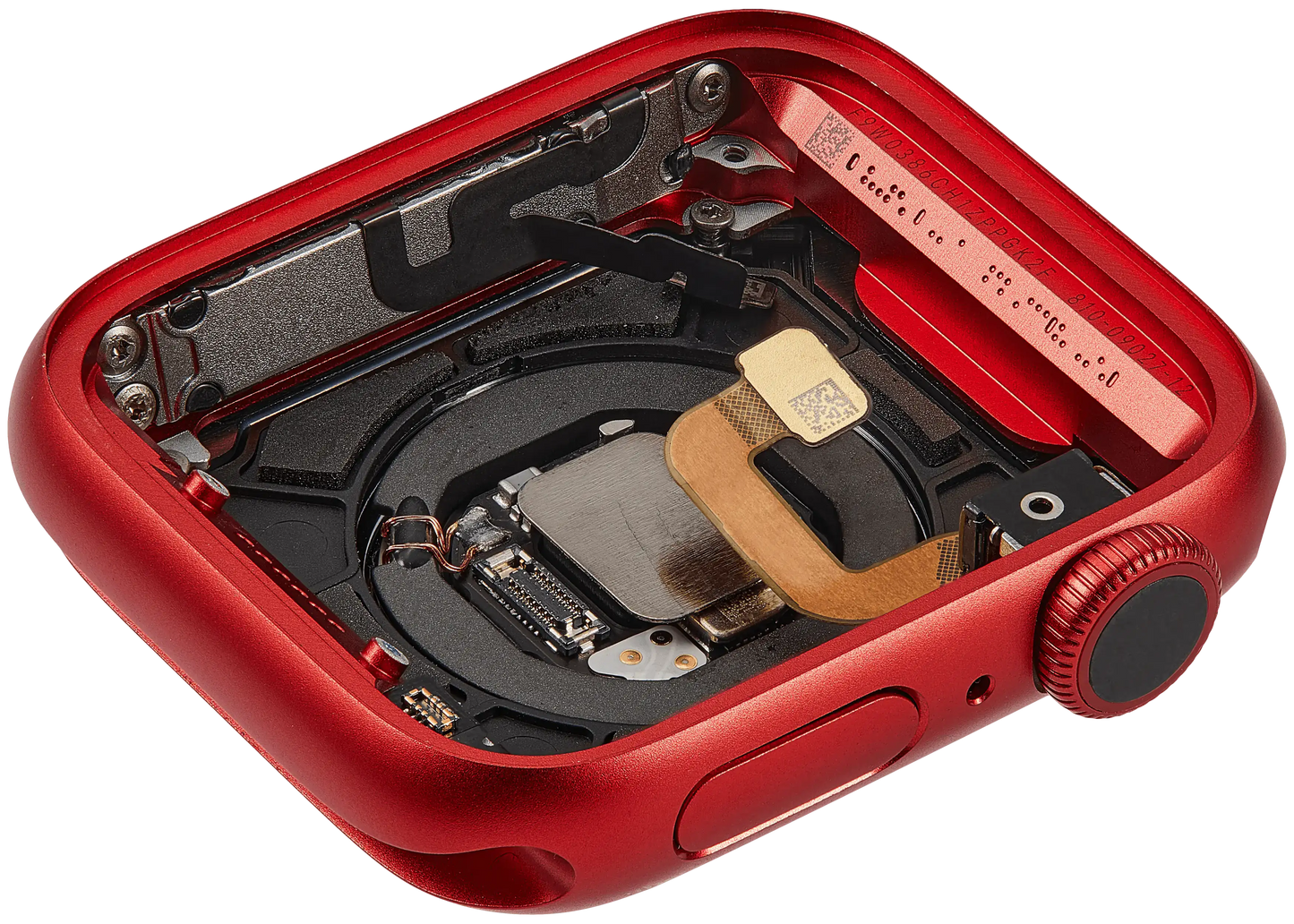 Housing Assembly Compatible For Watch Series 6 (40MM) (Used OEM Pull: Grade A) (GPS Version) (Aluminum / Red)