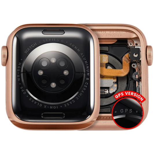 Housing Assembly Compatible For Watch Series 6 (40MM) (Used OEM Pull: Grade A) (GPS Version) (Aluminum / Rose Gold)