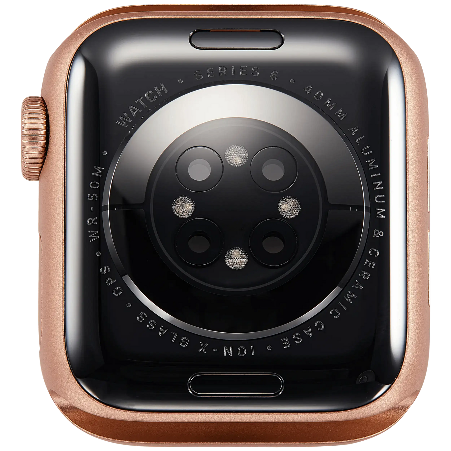 Housing Assembly Compatible For Watch Series 6 (40MM) (Used OEM Pull: Grade A) (GPS Version) (Aluminum / Rose Gold)