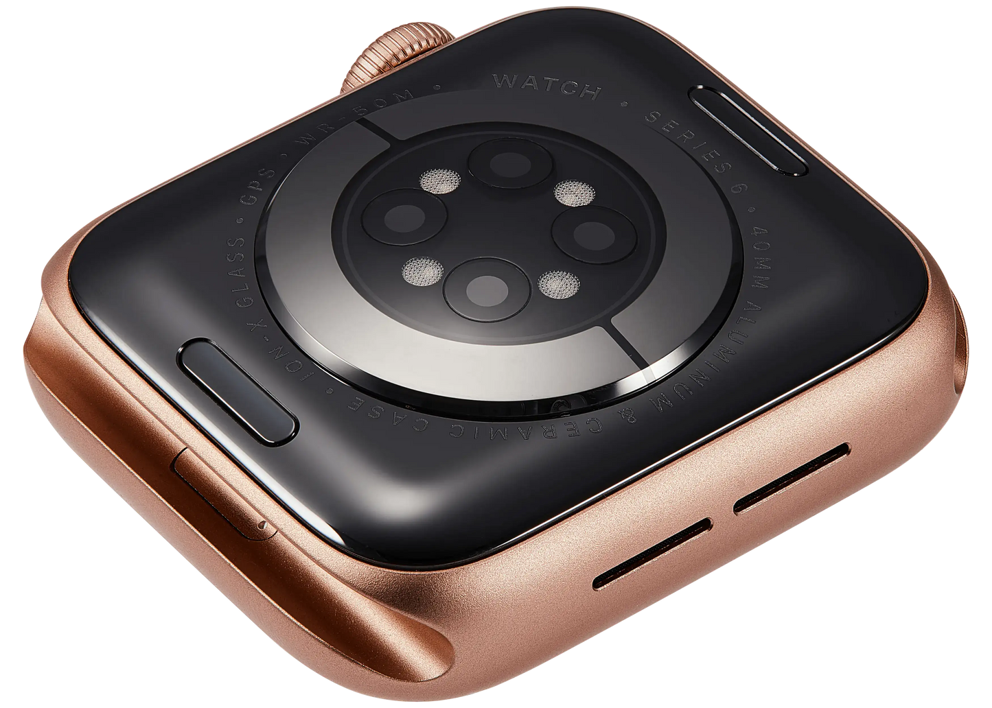 Housing Assembly Compatible For Watch Series 6 (40MM) (Used OEM Pull: Grade A) (GPS Version) (Aluminum / Rose Gold)