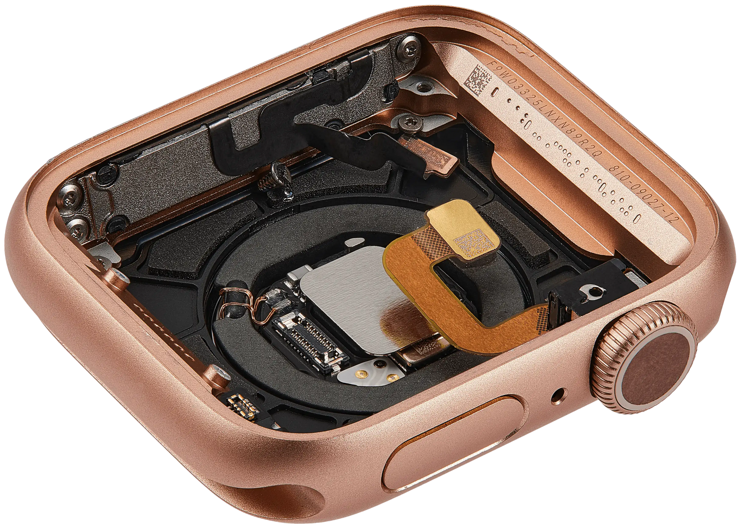 Housing Assembly Compatible For Watch Series 6 (40MM) (Used OEM Pull: Grade A) (GPS Version) (Aluminum / Rose Gold)