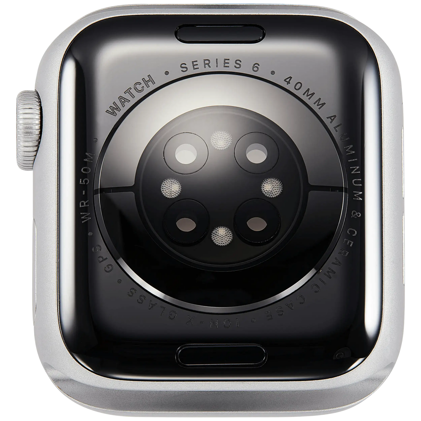 Housing Assembly Compatible For Watch Series 6 (40MM) (Used OEM Pull: Grade A) (GPS Version) (Aluminum / Silver)