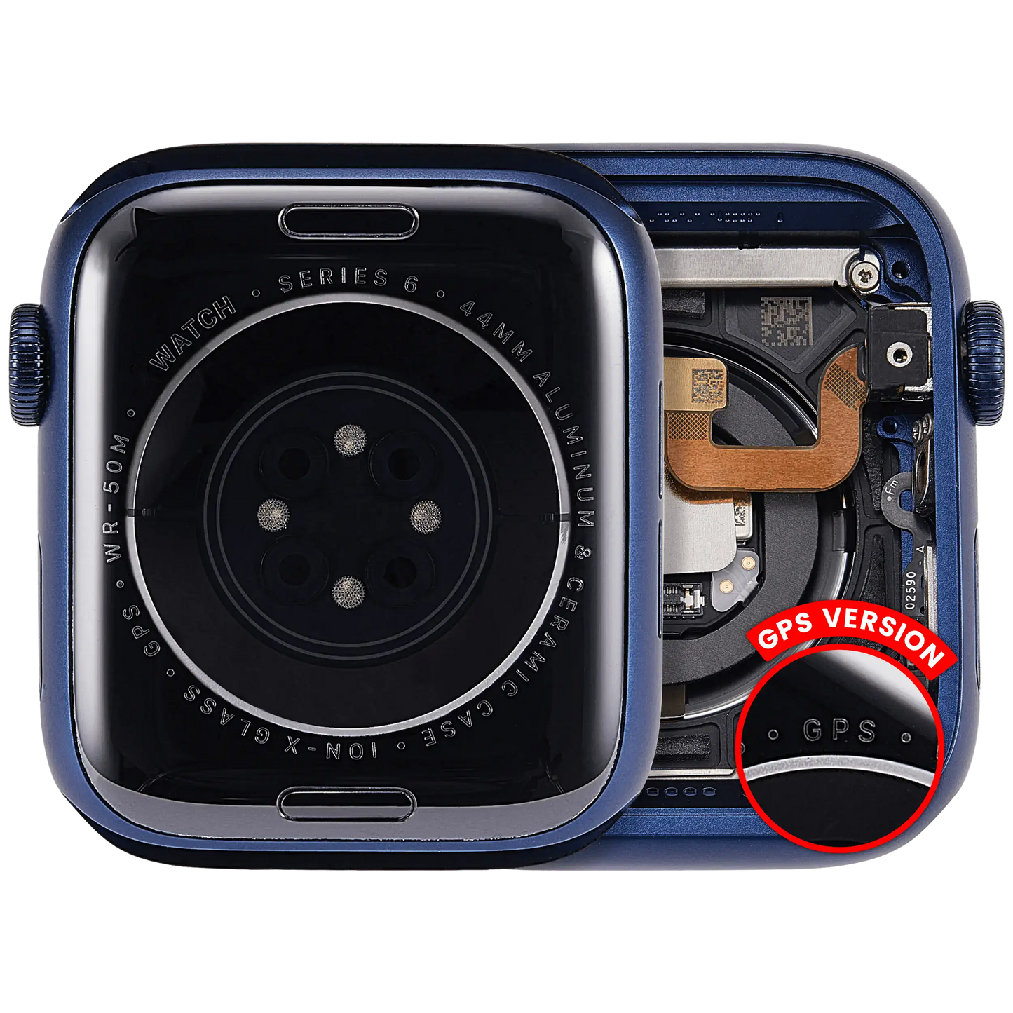 Housing Assembly Compatible For Watch Series 6 (44MM) (Used OEM Pull: Grade A) (GPS Version) (Aluminum / Blue)