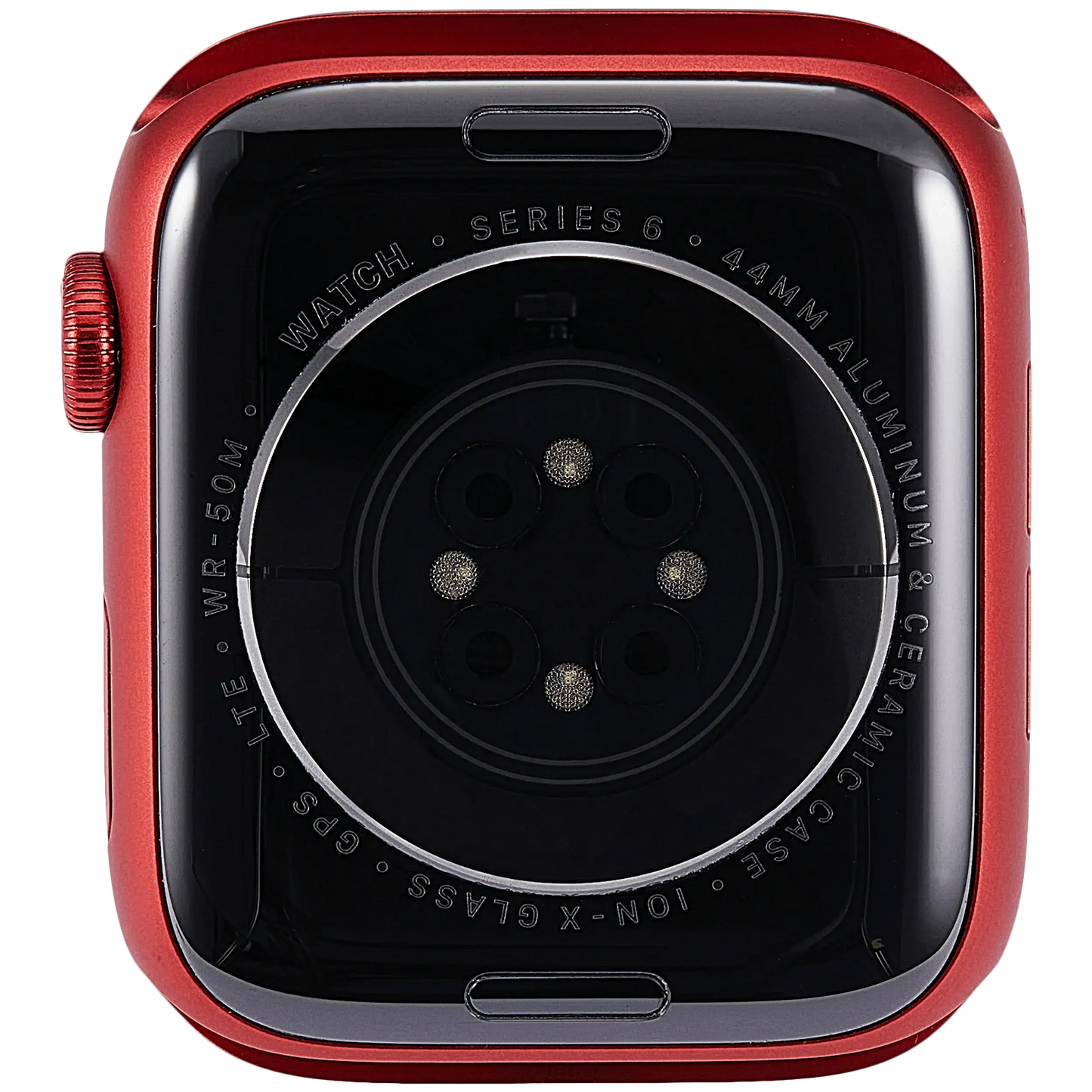 Housing Assembly Compatible For Watch Series 6 (44MM) (Used OEM Pull: Grade A) (Cellular Version) (Aluminum / Red)