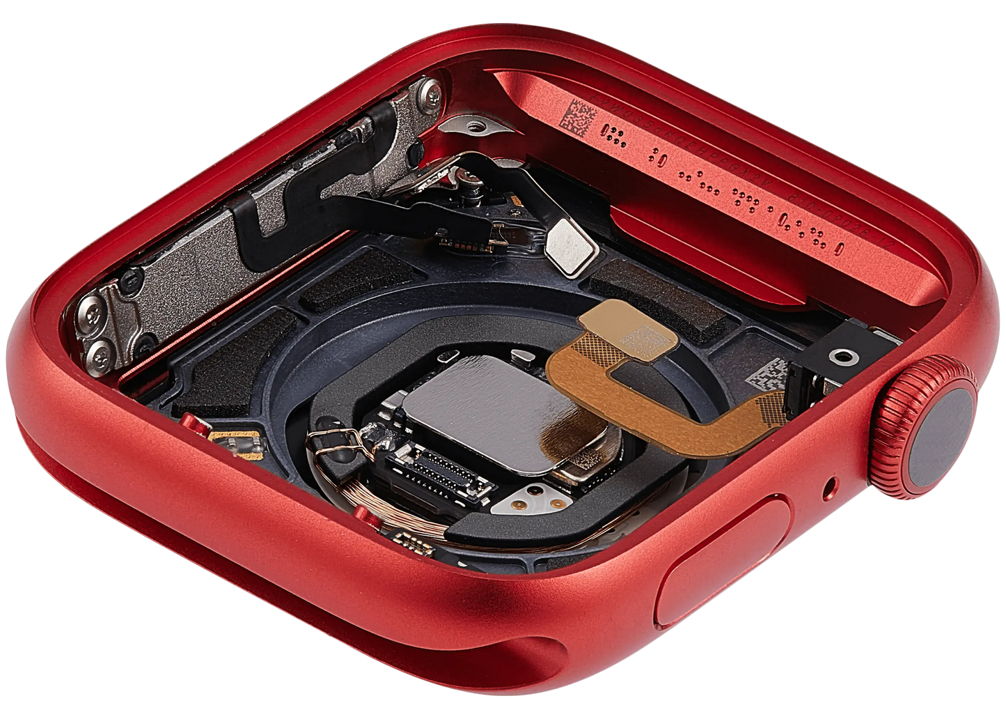 Housing Assembly Compatible For Watch Series 6 (44MM) (Used OEM Pull: Grade A) (Cellular Version) (Aluminum / Red)