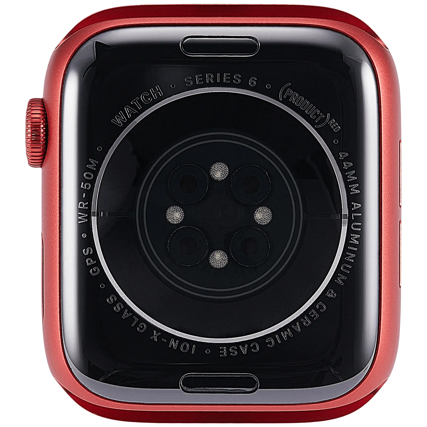 Housing Assembly Compatible For Watch Series 6 (44MM) (Used OEM Pull: Grade A) (GPS Version) (Aluminum / Red)