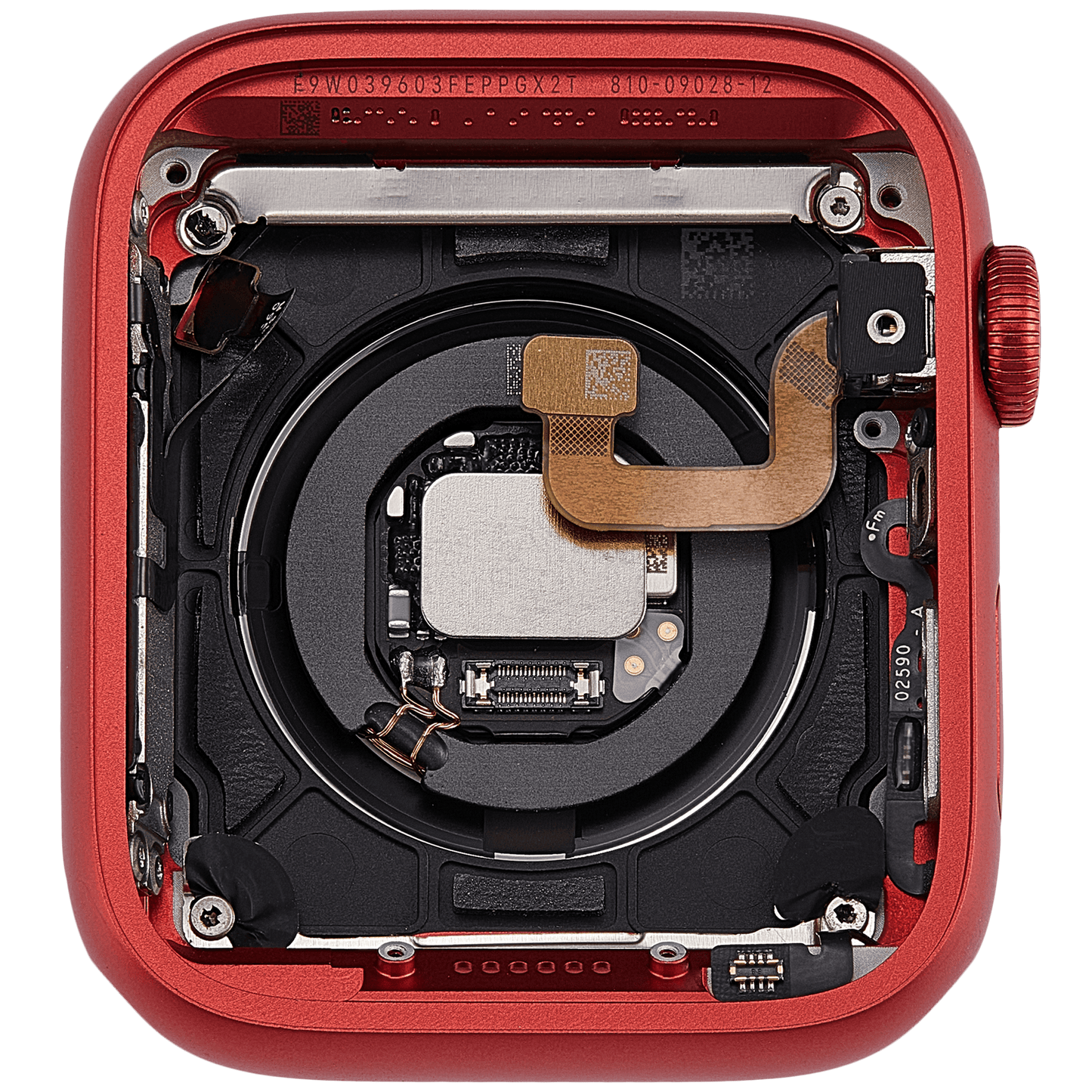 Housing Assembly Compatible For Watch Series 6 (44MM) (Used OEM Pull: Grade A) (GPS Version) (Aluminum / Red)