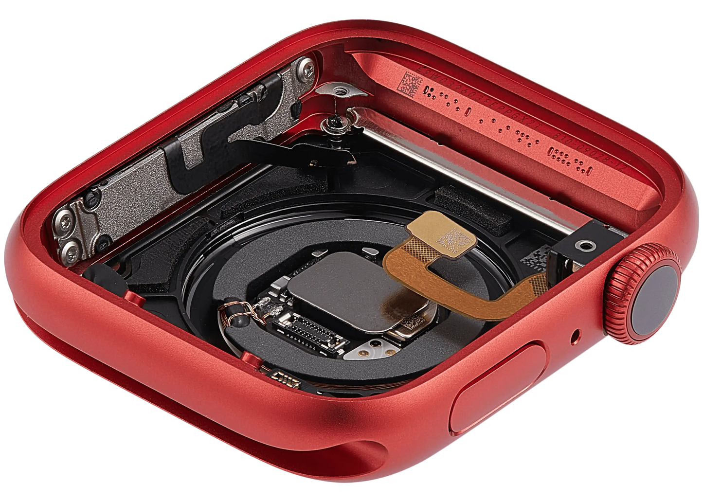Housing Assembly Compatible For Watch Series 6 (44MM) (Used OEM Pull: Grade A) (GPS Version) (Aluminum / Red)