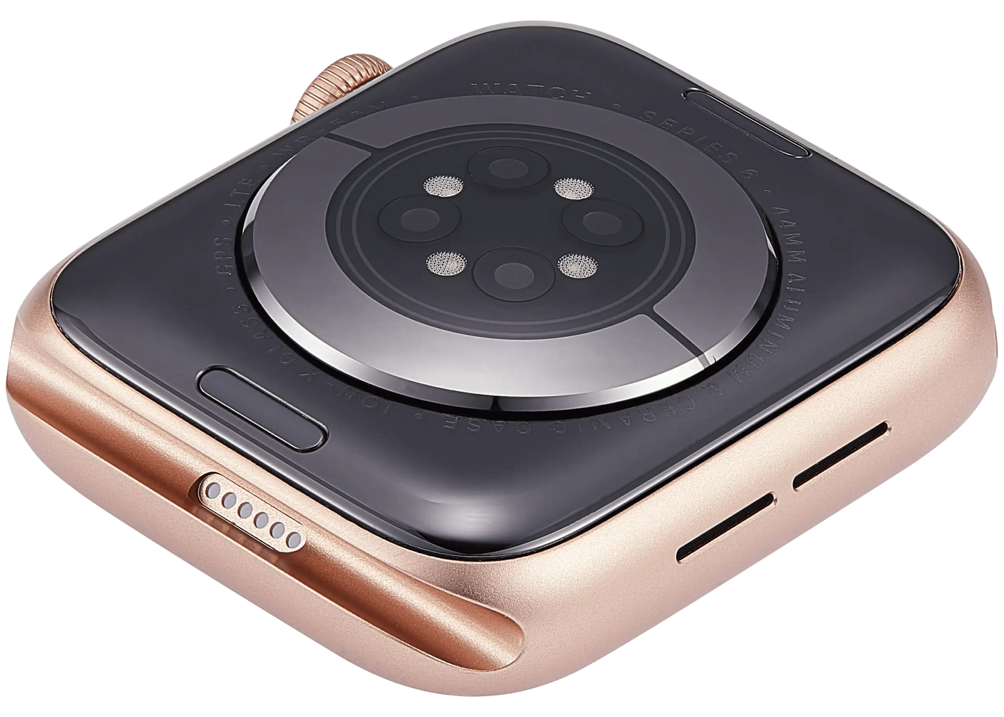 Housing Assembly Compatible For Watch Series 6 (44MM) (Used OEM Pull: Grade A) (Cellular Version) (Aluminum / Rose Gold)
