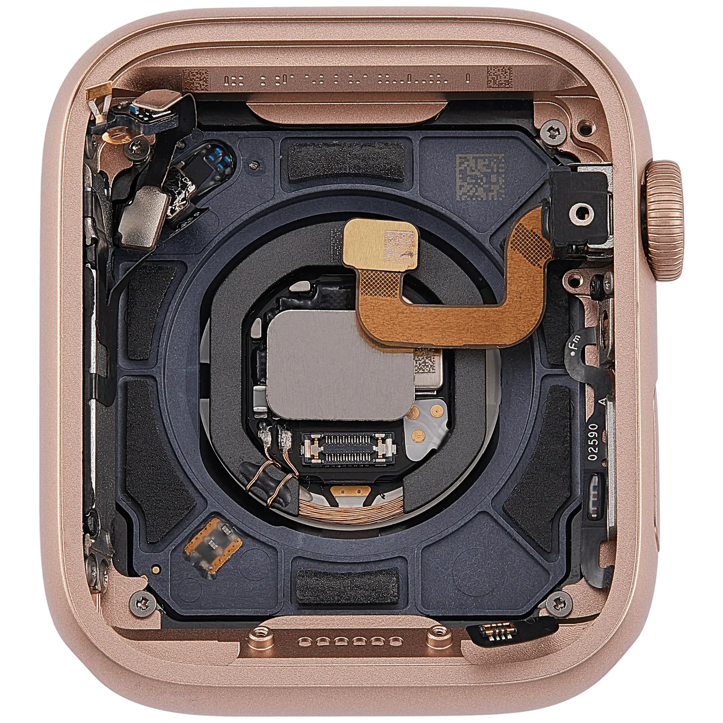 Housing Assembly Compatible For Watch Series 6 (44MM) (Used OEM Pull: Grade A) (Cellular Version) (Aluminum / Rose Gold)