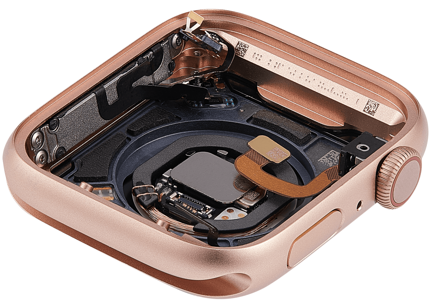 Housing Assembly Compatible For Watch Series 6 (44MM) (Used OEM Pull: Grade A) (Cellular Version) (Aluminum / Rose Gold)