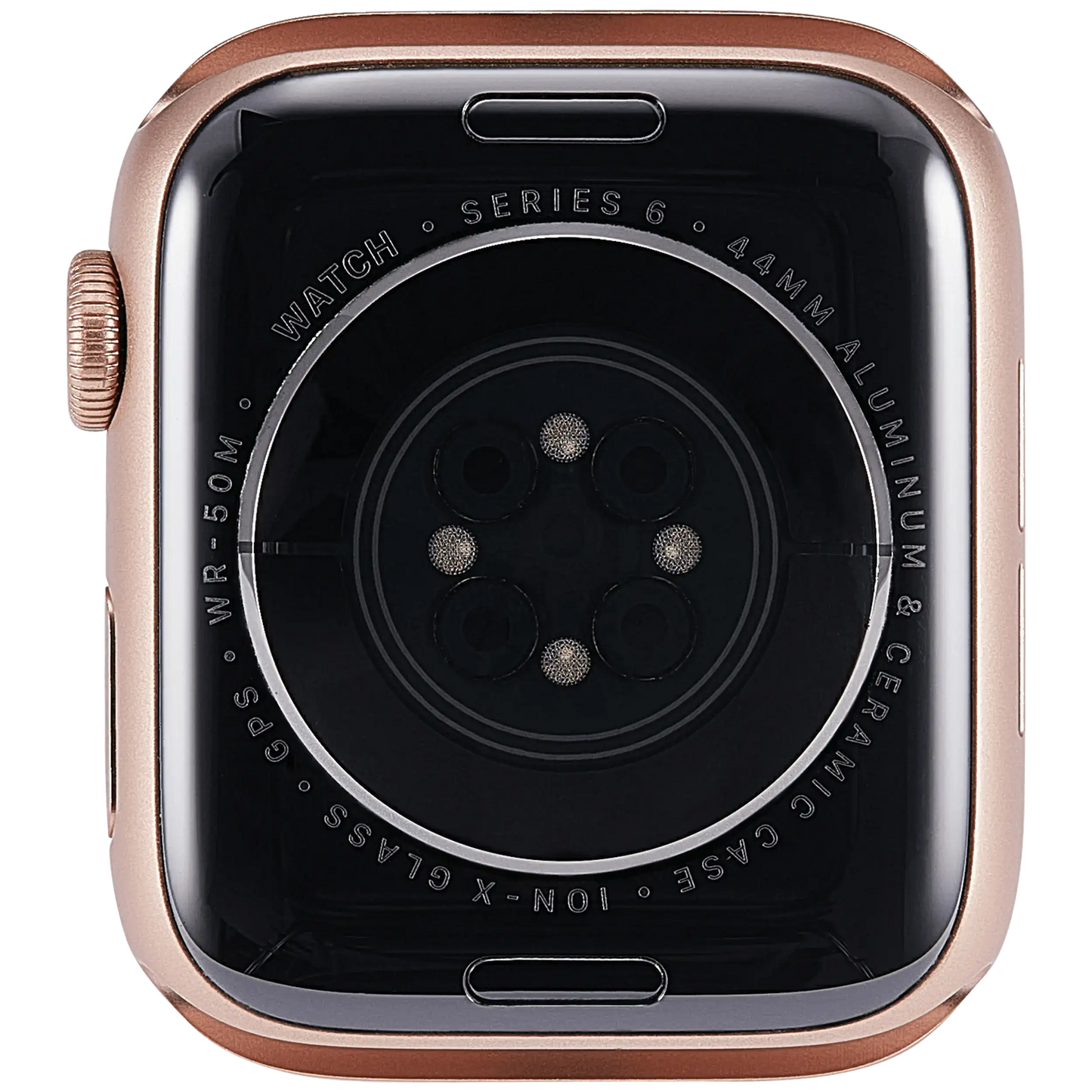 Housing Assembly Compatible For Watch Series 6 (44MM) (Used OEM Pull: Grade A) (GPS Version) (Aluminum / Rose Gold)