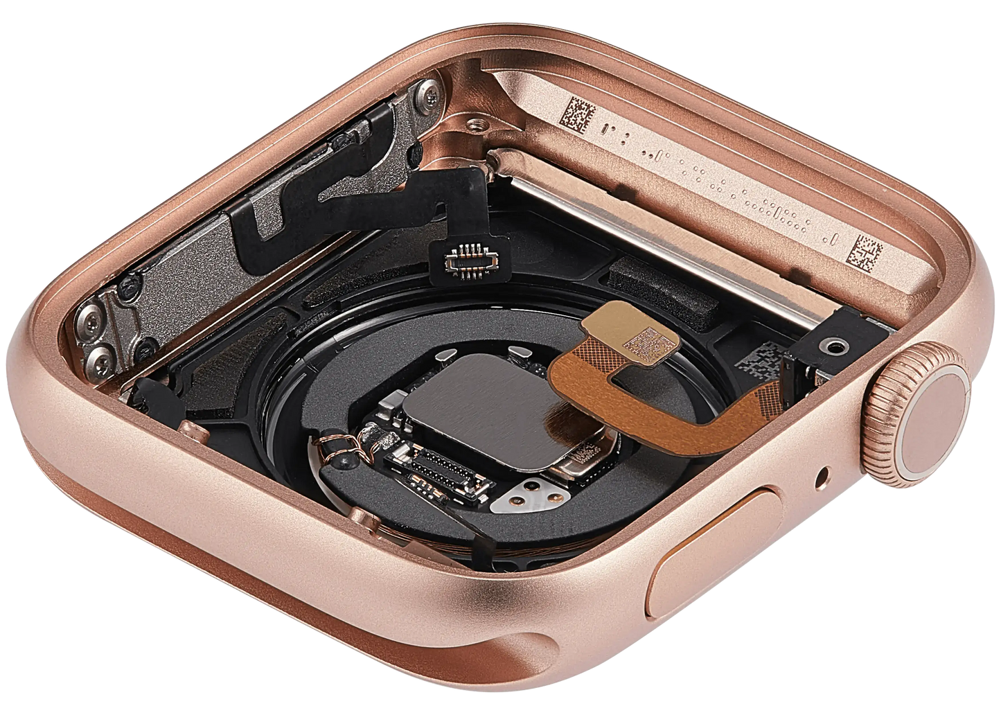 Housing Assembly Compatible For Watch Series 6 (44MM) (Used OEM Pull: Grade A) (GPS Version) (Aluminum / Rose Gold)