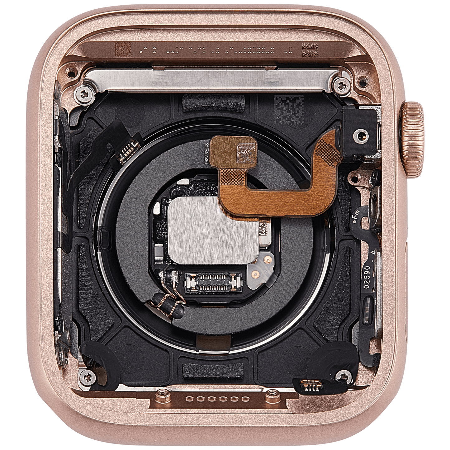 Housing Assembly Compatible For Watch Series 6 (44MM) (Used OEM Pull: Grade A) (GPS Version) (Aluminum / Rose Gold)