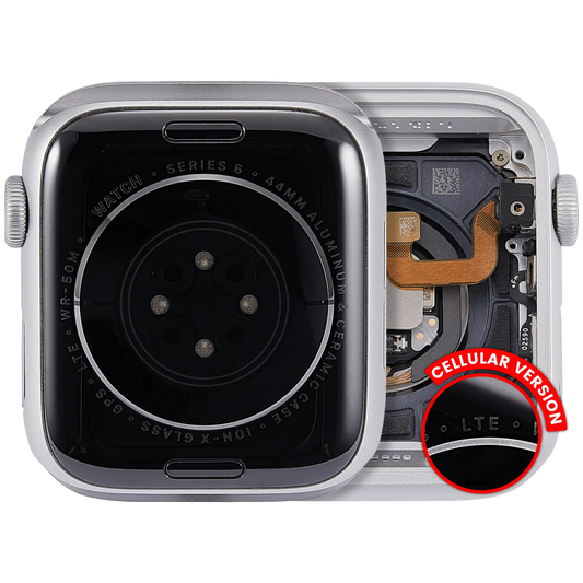 Housing Assembly Compatible For Watch Series 6 (44MM) (Used OEM Pull: Grade A) (Cellular Version) (Aluminum / Silver)