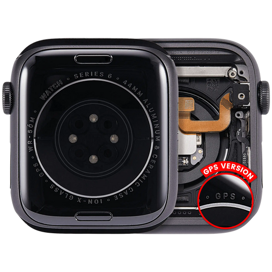 Housing Assembly Compatible For Watch Series 6 (44MM) (Used OEM Pull: Grade A) (GPS Version) (Aluminum / Space Black)