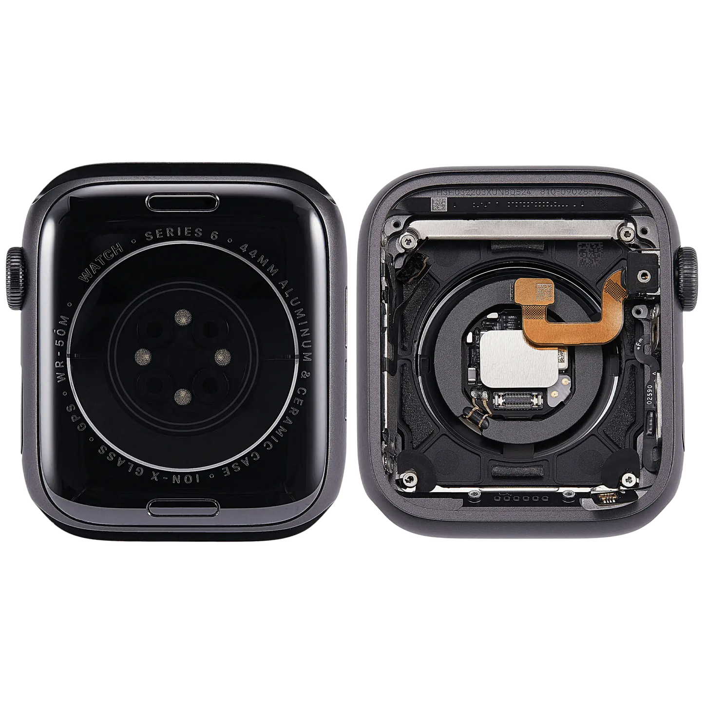 Housing Assembly Compatible For Watch Series 6 (44MM) (Used OEM Pull: Grade A) (GPS Version) (Aluminum / Space Black)