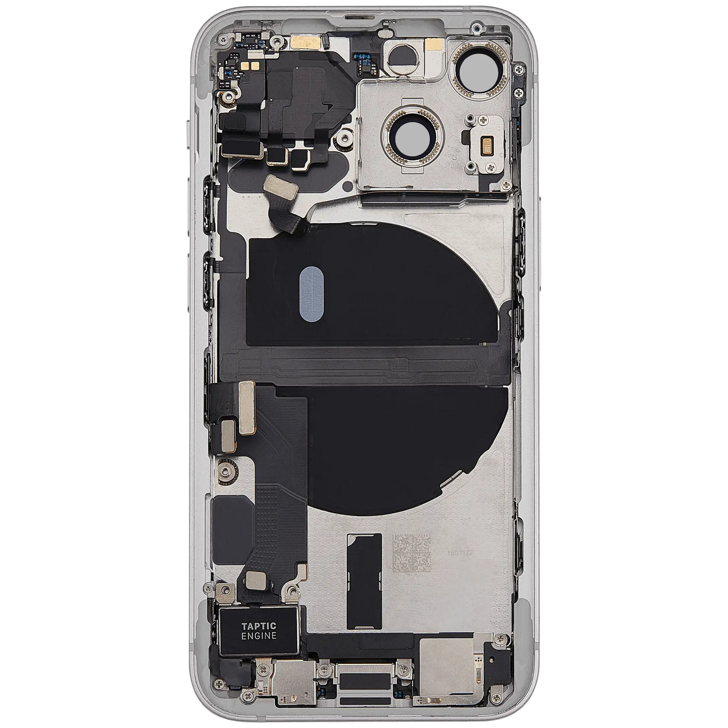 Back Housing W/ Charging Port Flex & Small Parts For iPhone 13 Mini (EU / Global Version) (Used OEM Pull: Grade C) (Starlight)