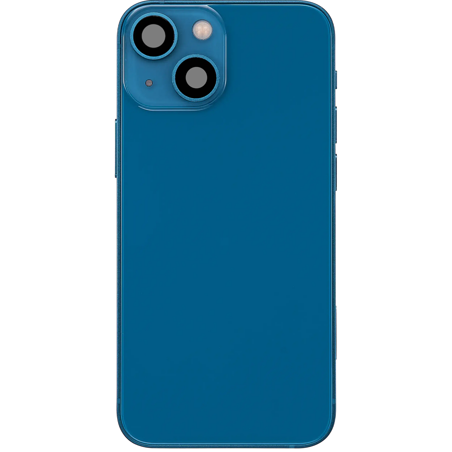 Back Housing W/ Charging Port Flex & Small Parts For iPhone 13 Mini (US Version) (Used OEM Pull: Grade C) (Blue)