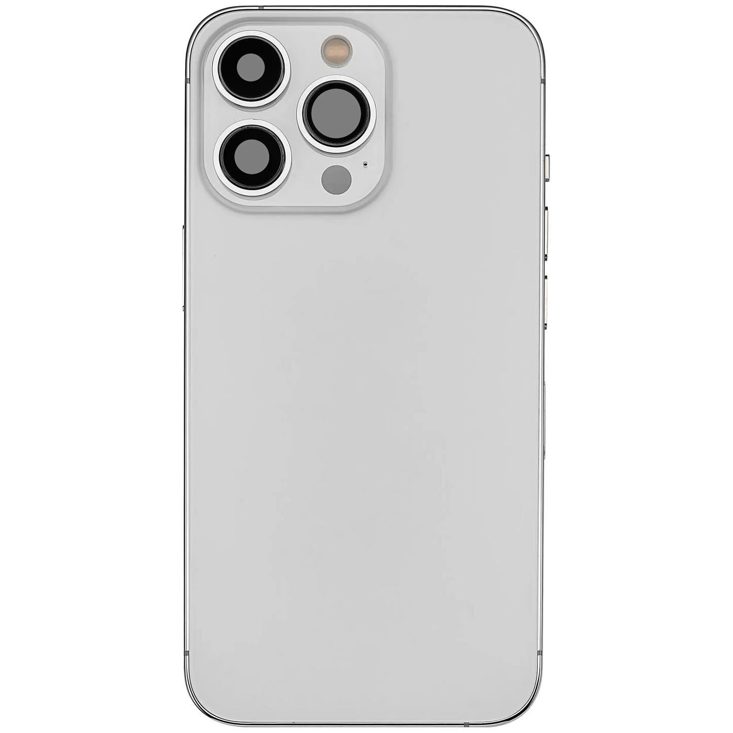 Back Housing W/ Charging Port Flex & Small Parts For iPhone 13 Pro (EU / Global Version) (Used OEM Pull: Grade A) (Silver)