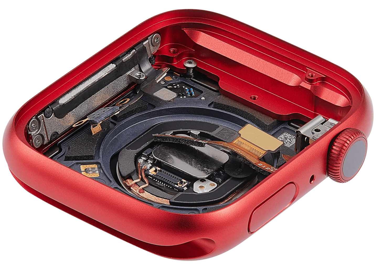 Housing Assembly Compatible For Watch Series 9 (45MM) (Used OEM Pull: Grade A) (Cellular Version) (Aluminum / Red)