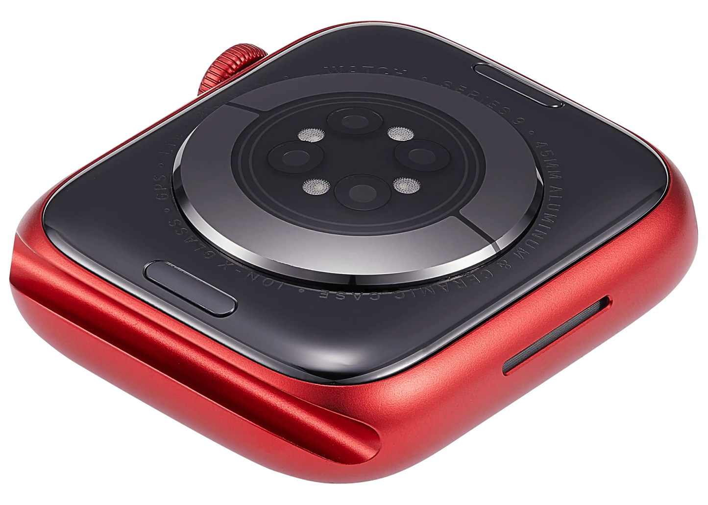 Housing Assembly Compatible For Watch Series 9 (45MM) (Used OEM Pull: Grade A) (Cellular Version) (Aluminum / Red)