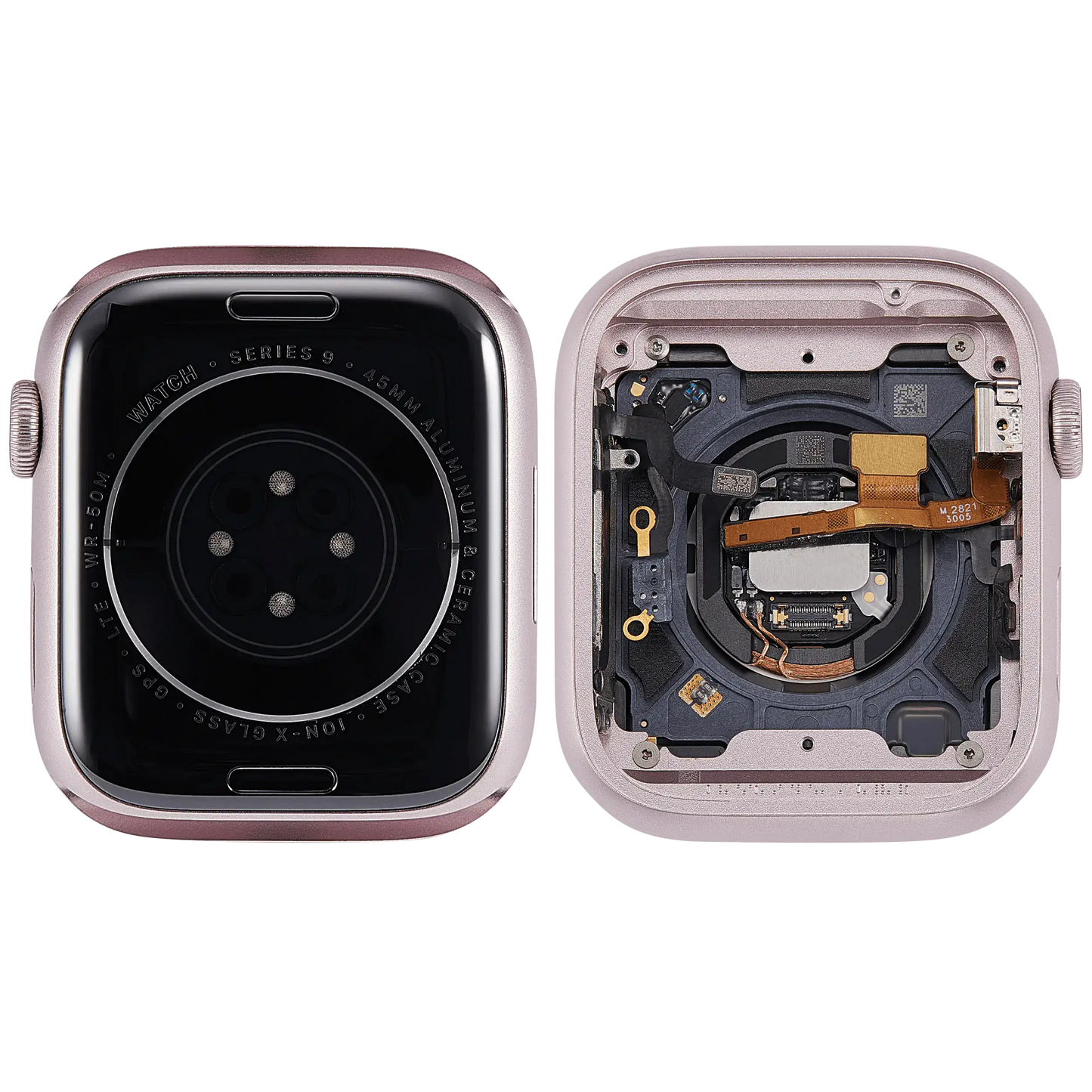 Housing Assembly Compatible For Watch Series 9 (45MM) (Used OEM Pull: Grade A) (Cellular Version) (Aluminum / Pink)