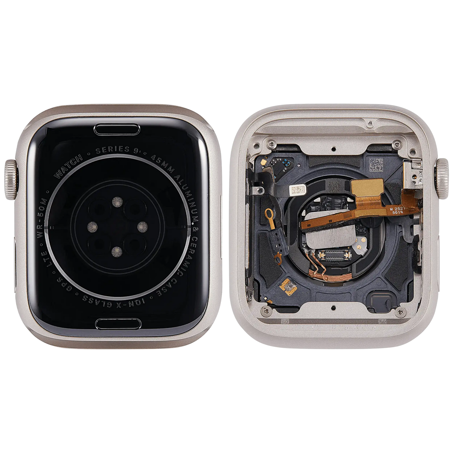 Housing Assembly Compatible For Watch Series 9 (45MM) (Used OEM Pull: Grade A) (Cellular Version) (Aluminum / Starlight)