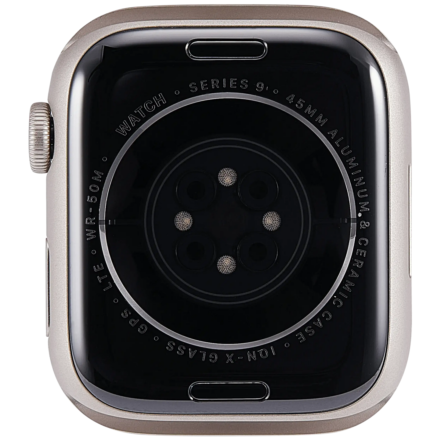 Housing Assembly Compatible For Watch Series 9 (45MM) (Used OEM Pull: Grade A) (Cellular Version) (Aluminum / Starlight)
