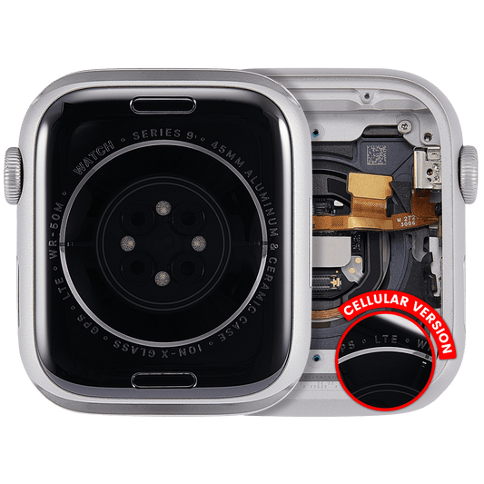 Housing Assembly Compatible For Watch Series 9 (45MM) (Used OEM Pull: Grade A) (Cellular Version) (Aluminum / Silver)