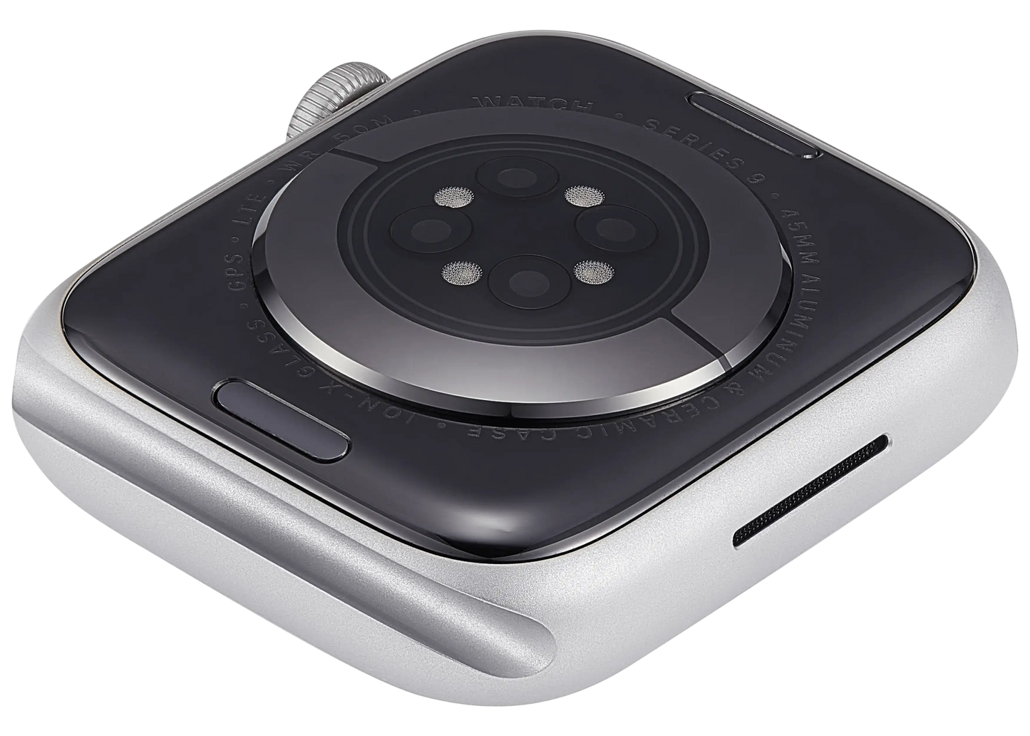 Housing Assembly Compatible For Watch Series 9 (45MM) (Used OEM Pull: Grade A) (Cellular Version) (Aluminum / Silver)