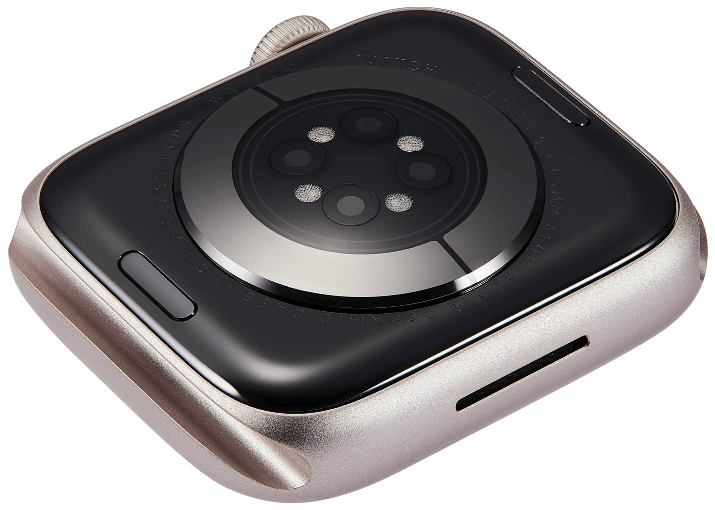Housing Assembly Compatible For Watch Series 9 (45MM) (Used OEM Pull: Grade A) (GPS Version) (Aluminum / Starlight)