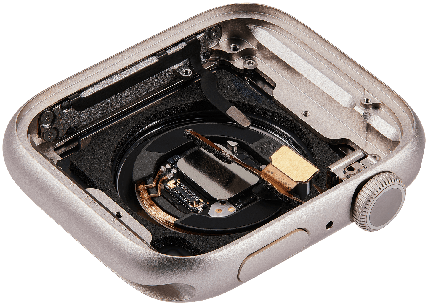 Housing Assembly Compatible For Watch Series 9 (45MM) (Used OEM Pull: Grade A) (GPS Version) (Aluminum / Starlight)