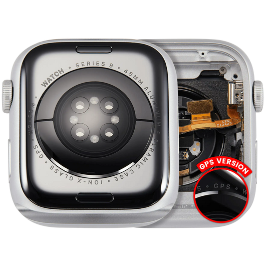 Housing Assembly Compatible For Watch Series 9 (45MM) (Used OEM Pull: Grade A) (GPS Version) (Aluminum / Silver)