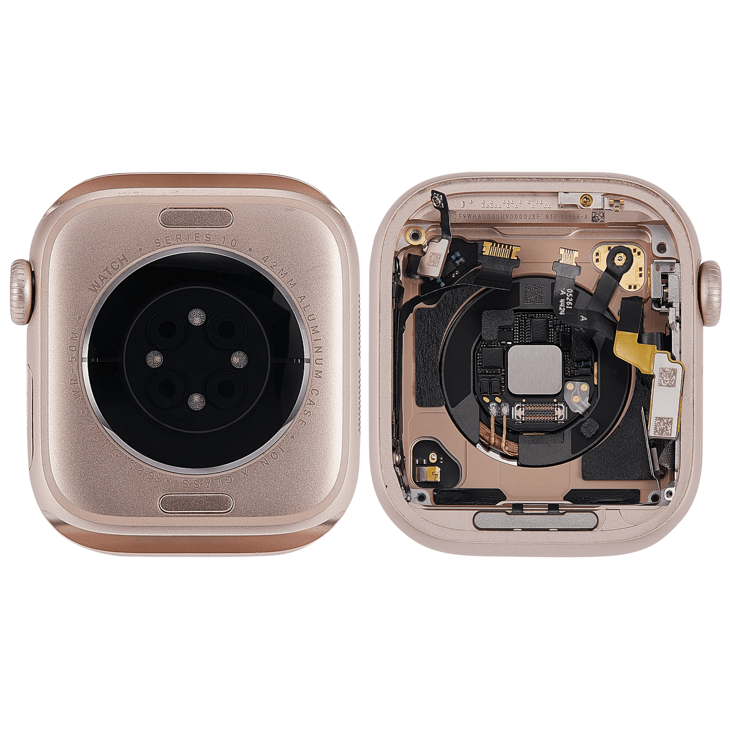 Housing Assembly Compatible For Watch Series 10 (42MM) (Used OEM Pull: Grade A) (Cellular Version) (Aluminum / Rose Gold)
