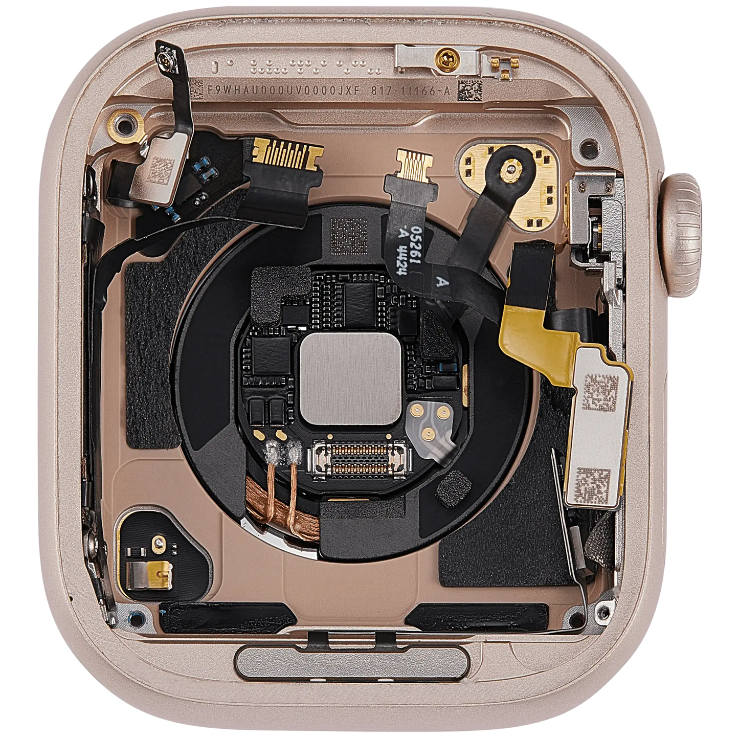 Housing Assembly Compatible For Watch Series 10 (42MM) (Used OEM Pull: Grade A) (Cellular Version) (Aluminum / Rose Gold)