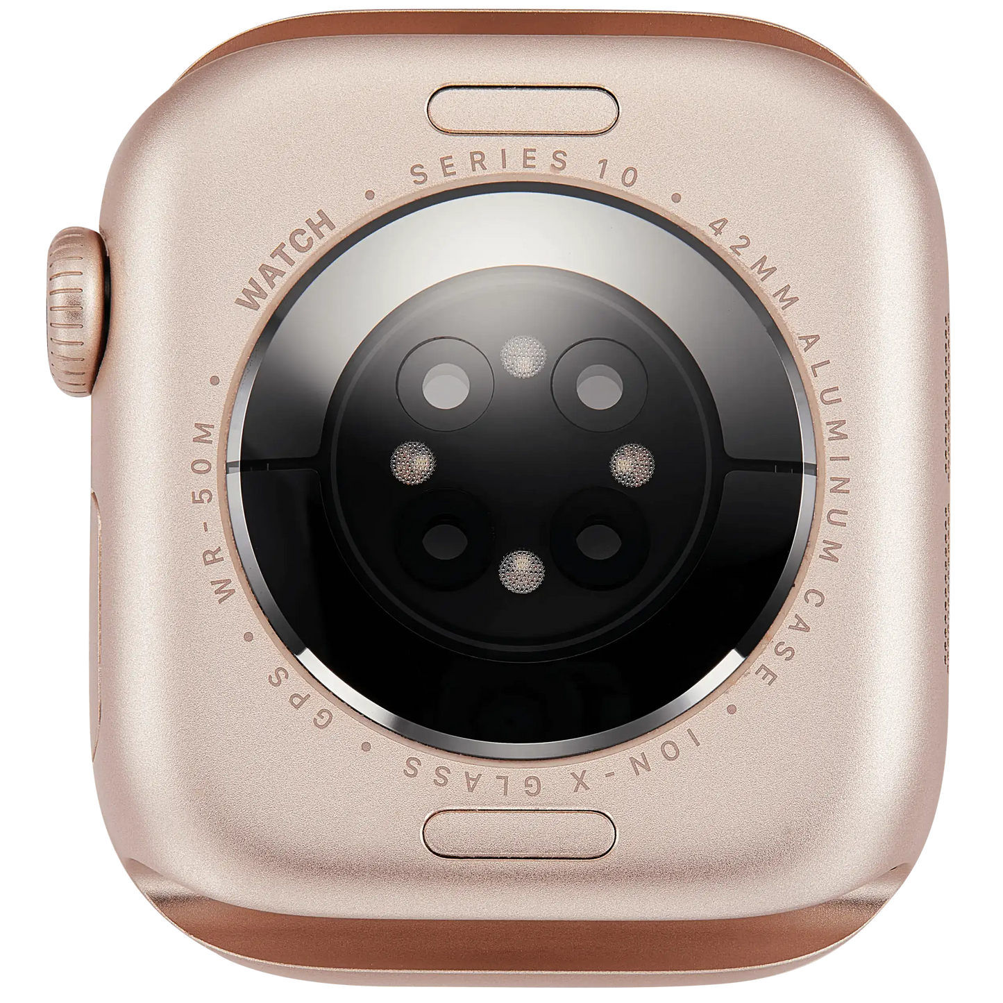 Housing Assembly Compatible For Watch Series 10 (42MM) (Used OEM Pull: Grade A) (GPS Version) (Aluminum / Rose Gold)