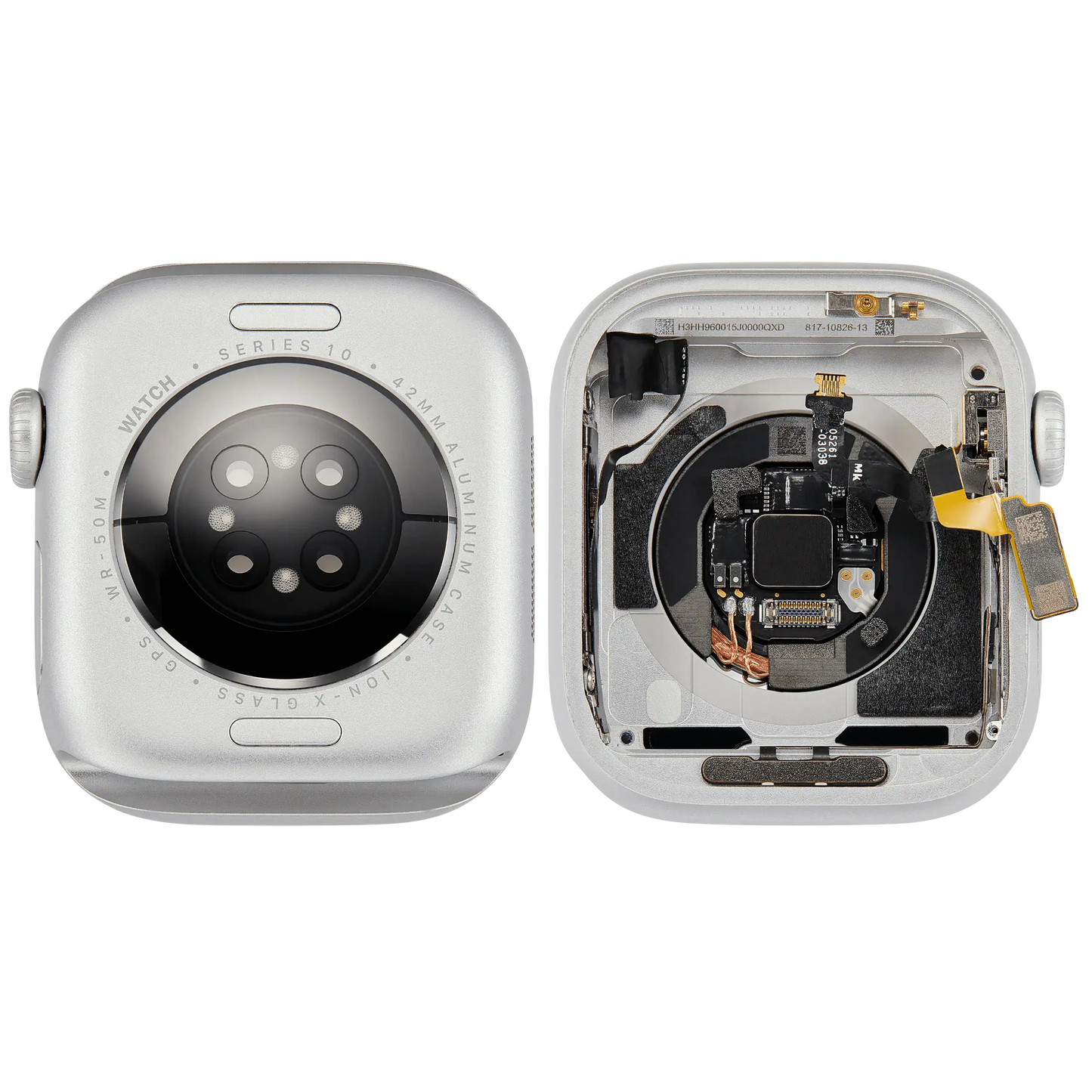 Housing Assembly Compatible For Watch Series 10 (42MM) (Used OEM Pull: Grade A) (GPS Version) (Aluminum / Silver)