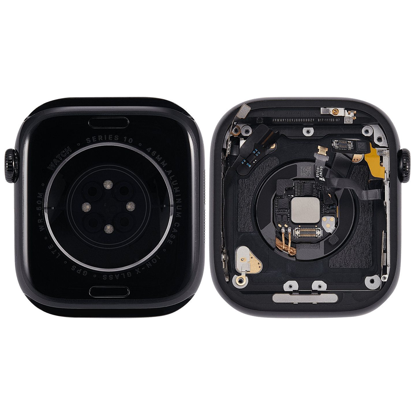 Housing Assembly Compatible For Watch Series 10 (46MM) (Used OEM Pull: Grade A) (Cellular Version) (Aluminum / Jet Black)