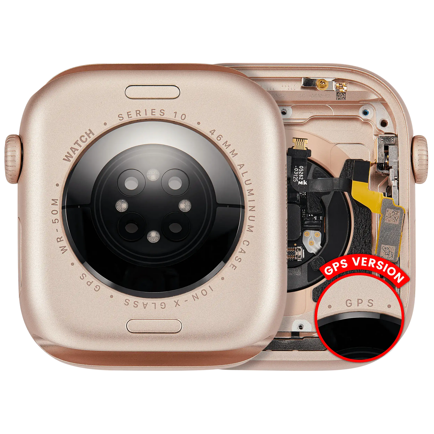 Housing Assembly Compatible For Watch Series 10 (46MM) (Used OEM Pull: Grade A) (GPS Version) (Aluminum / Rose Gold)