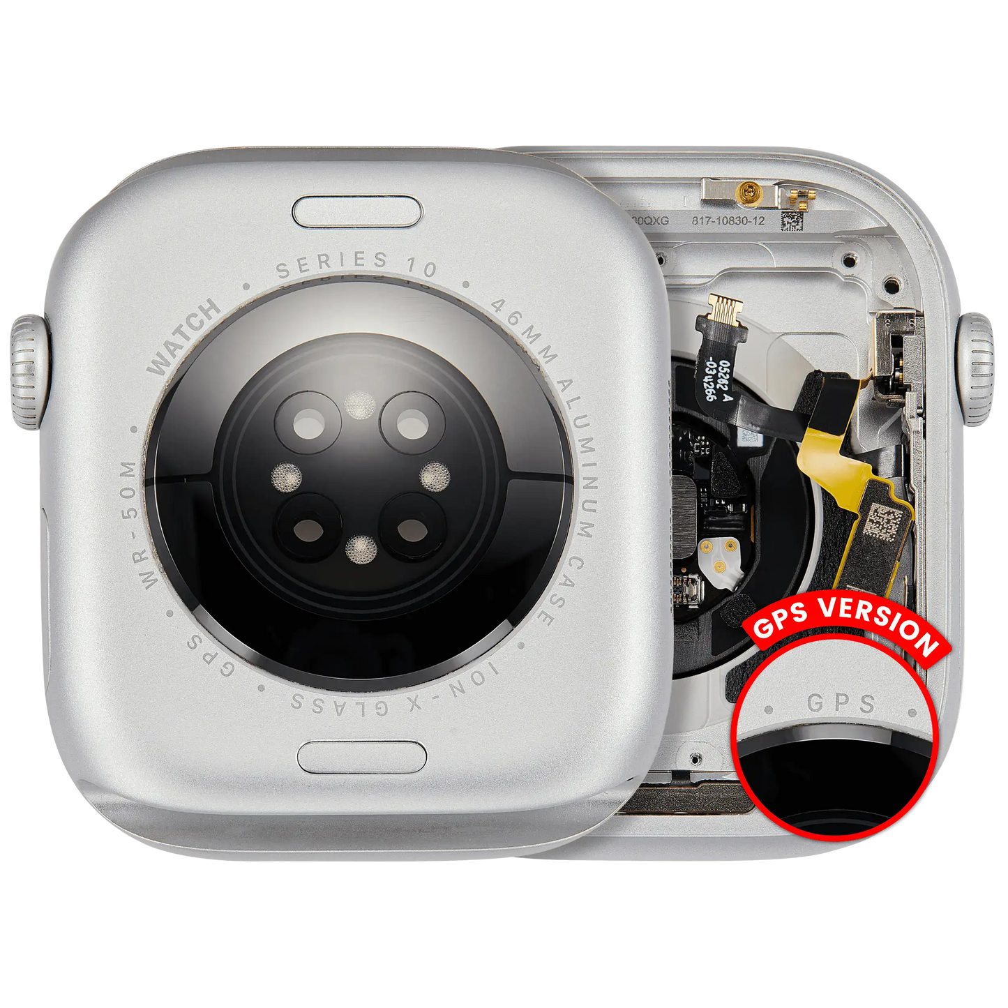 Housing Assembly Compatible For Watch Series 10 (46MM) (Used OEM Pull: Grade A) (GPS Version) (Aluminum / Silver)