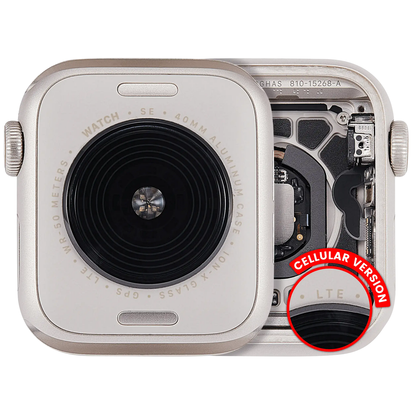 Housing Assembly Compatible For Watch Series SE 2nd (40MM)(Aluminum/Starlight)(Cellular Version)