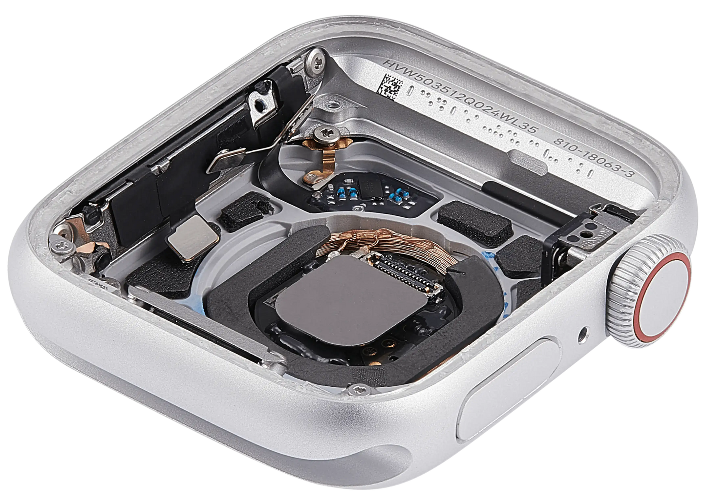 Housing Assembly Compatible For Watch Series SE 2nd (40MM) (Used OEM Pull: Grade A) (Cellular Version) (Aluminum / Silver)