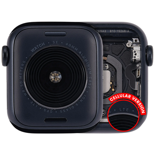 Housing Assembly Compatible For Watch Series SE 2nd (40MM) (Used OEM Pull: Grade A) (Cellular Version) (Aluminum / Midnight)