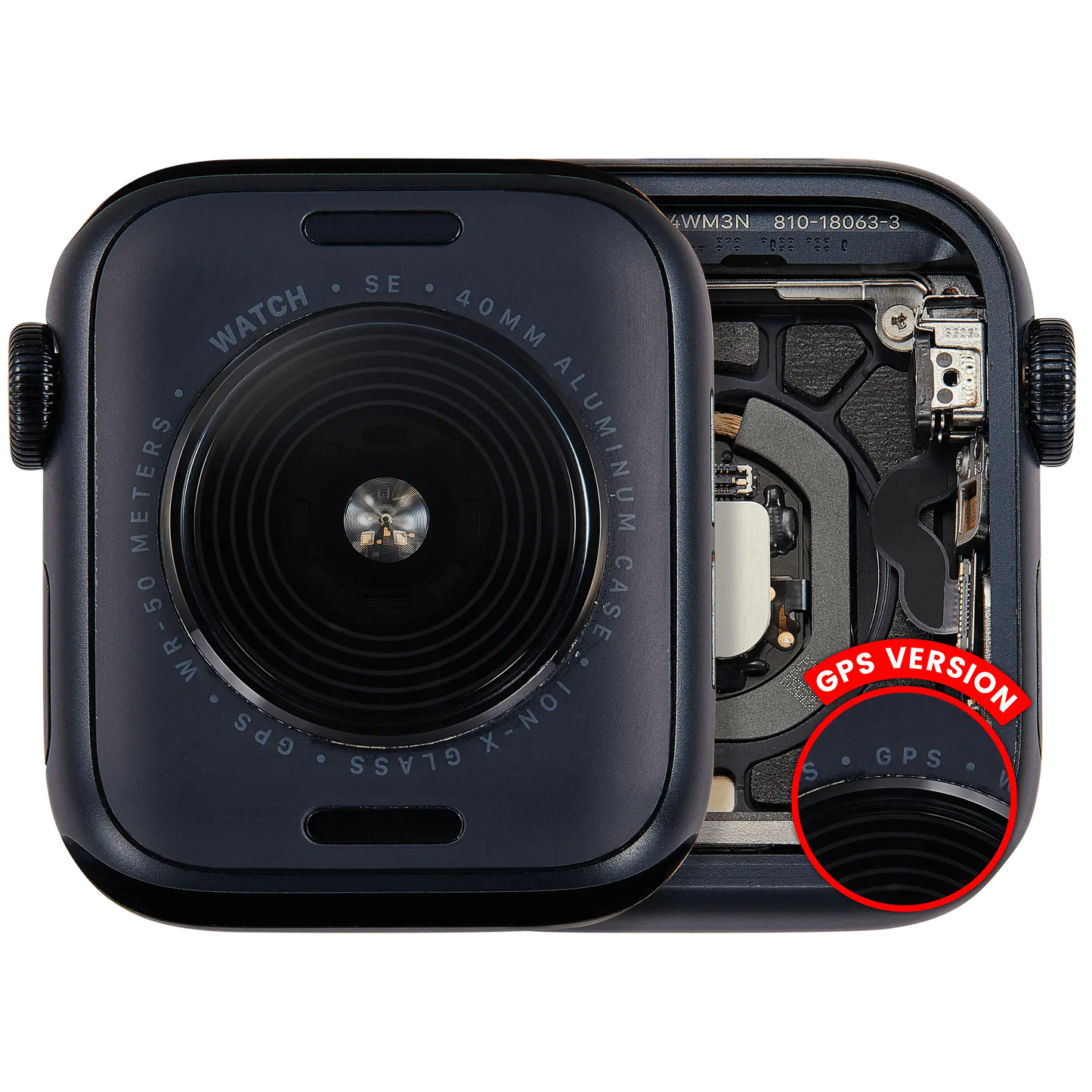 Housing Assembly Compatible For Watch Series SE 2nd (40MM) (Used OEM Pull: Grade A) (GPS Version) (Aluminum / Midnight)