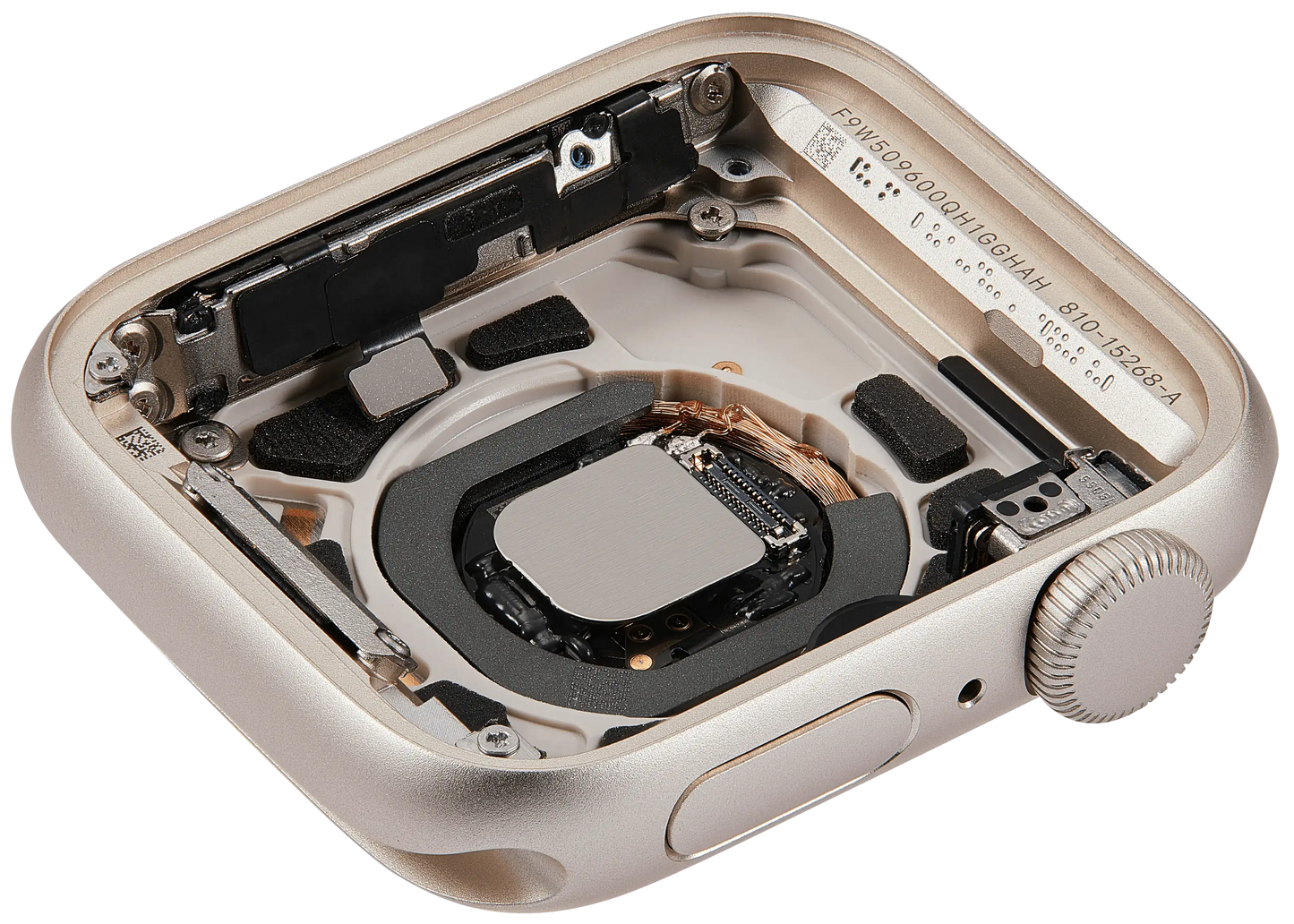 Housing Assembly Compatible For Watch Series SE 2nd (40MM) (Used OEM Pull: Grade A) (GPS Version) (Aluminum / Starlight)