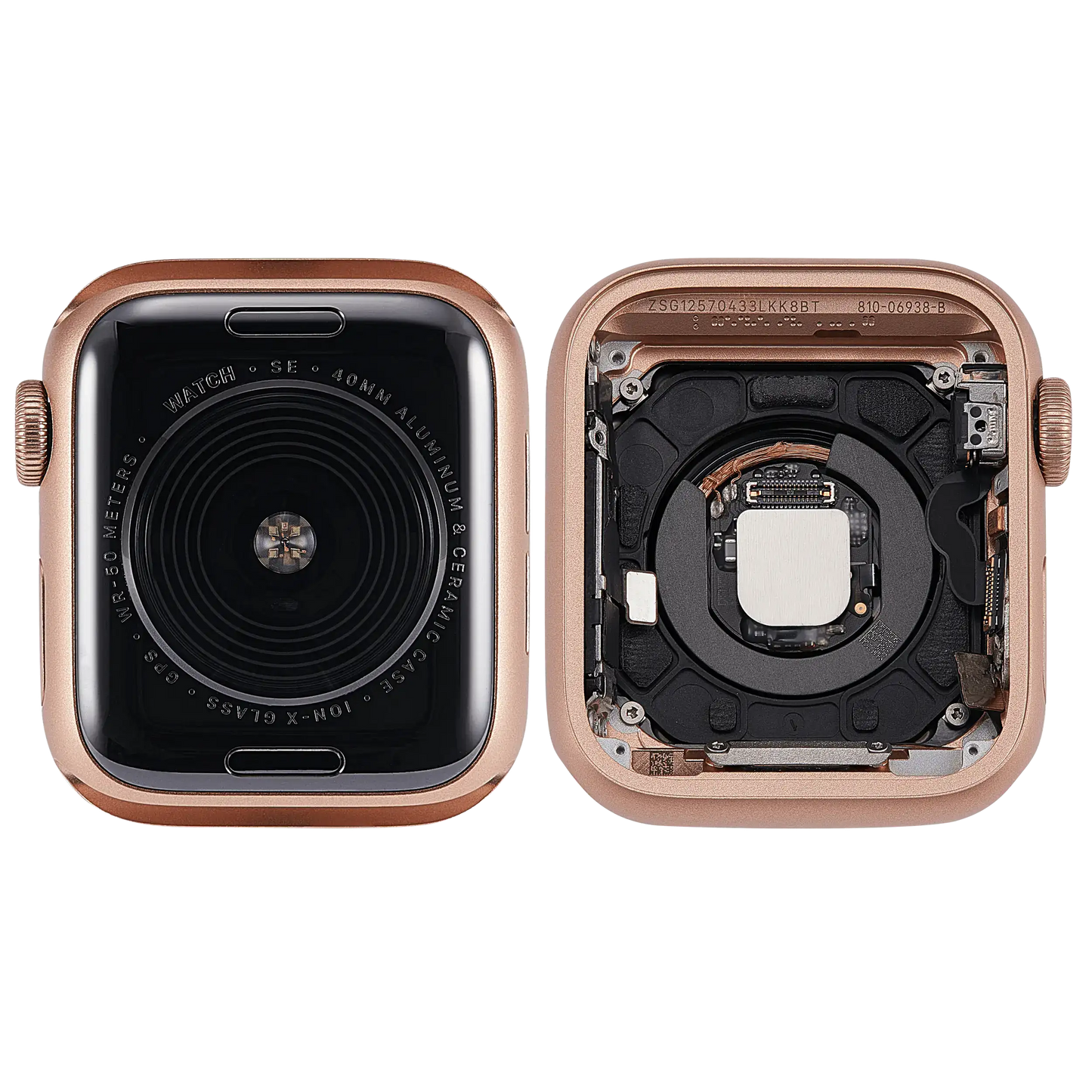 Housing Assembly Compatible For Watch Series SE 1st (40MM) (Used OEM Pull: Grade A) (GPS Version) (Aluminum / Gold)