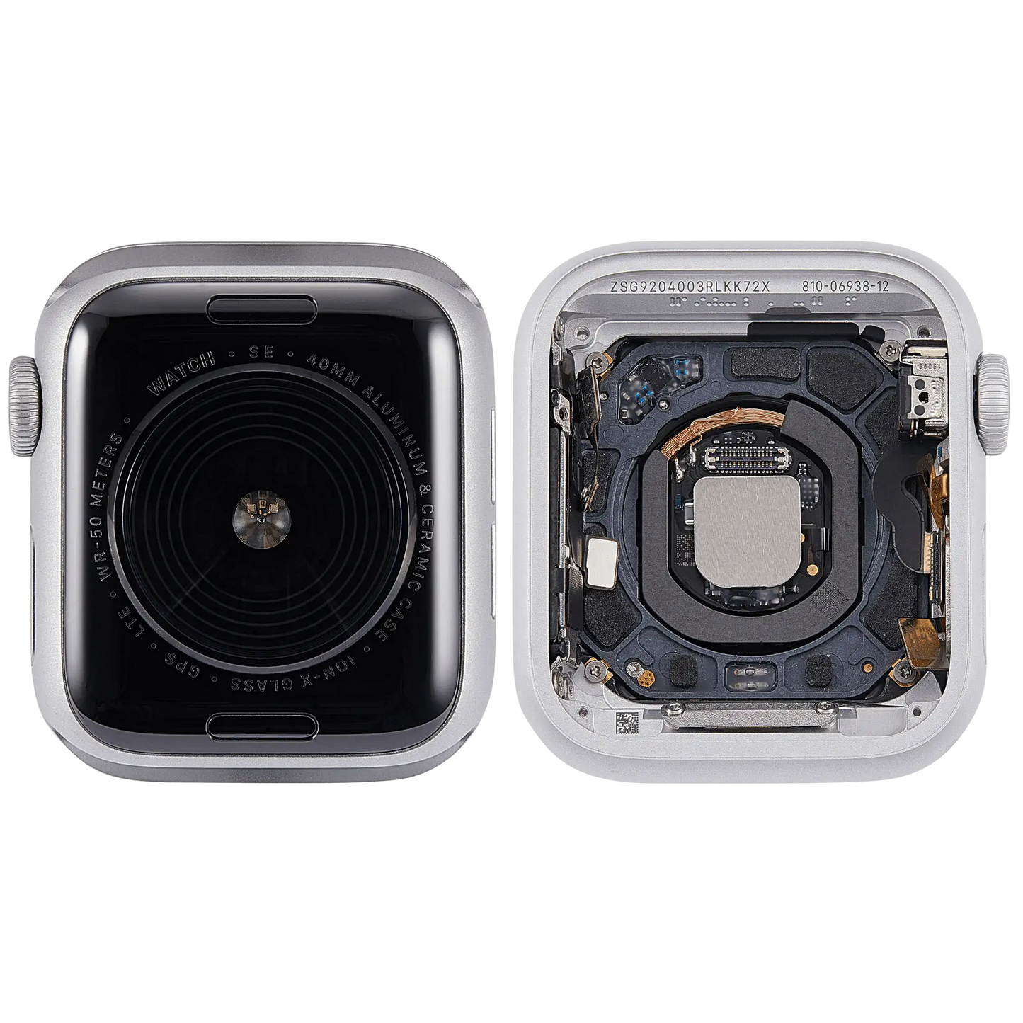 Housing Assembly Compatible For Watch Series SE 1st (40MM) (Used OEM Pull: Grade A) (Cellular Version) (Aluminum / Silver)