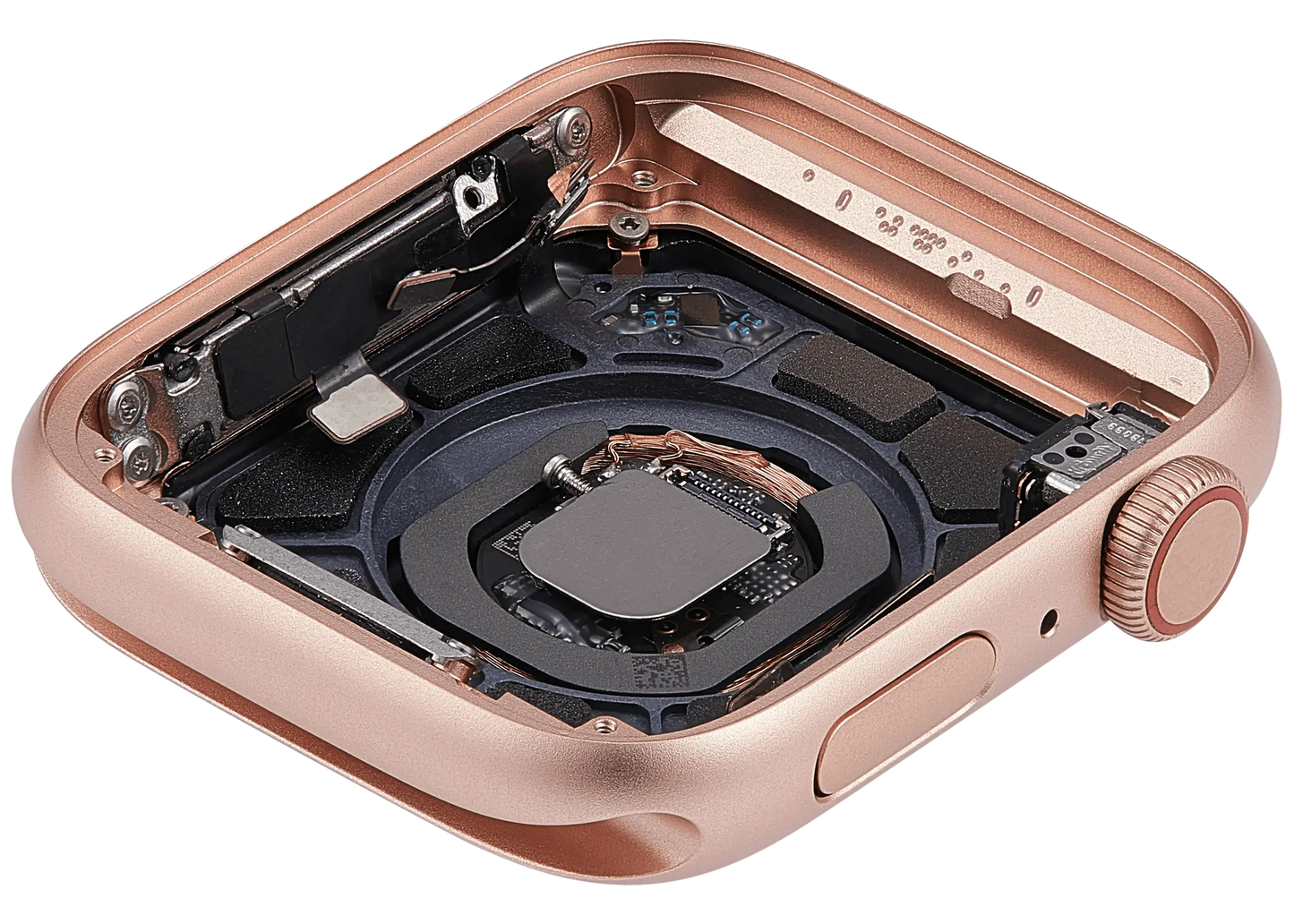 Housing Assembly Compatible For Watch Series SE 1st (44MM) (Used OEM Pull: Grade A) (Cellular Version) (Aluminum / Gold)